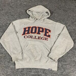 Hope College Hoodie Adult Small S Gray Pullover Sweatshirt Heavyweight Comfort